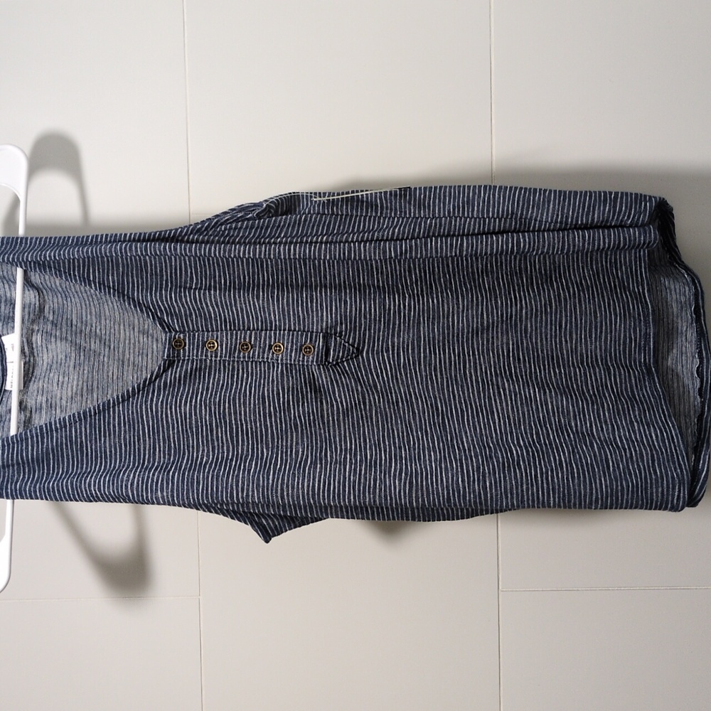 Melrose and Market navy blue and white stripe tank top - 1X